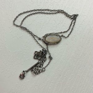 Kendra Scott “Elisa” drusy necklace in silver